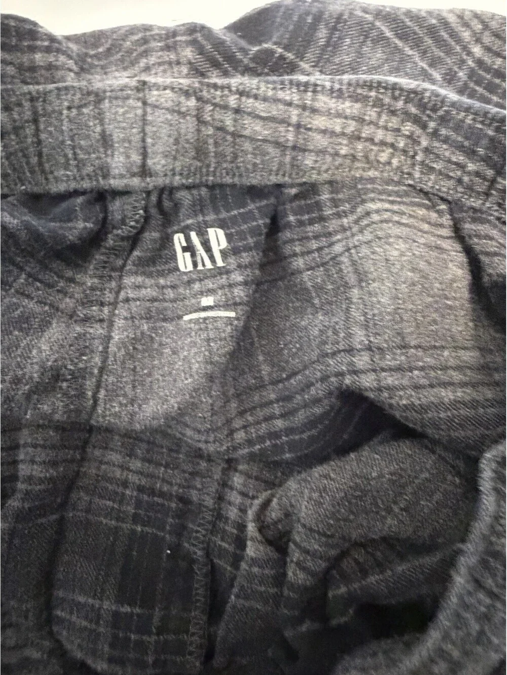 Mens Gap Sleepwear Pajama Pants Size Medium Black Gray